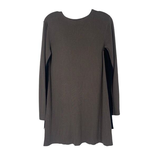 Eileen Fisher Lagenlook Lyocell High-Low Knit Sweater Gray Black Size Small - Picture 2 of 7